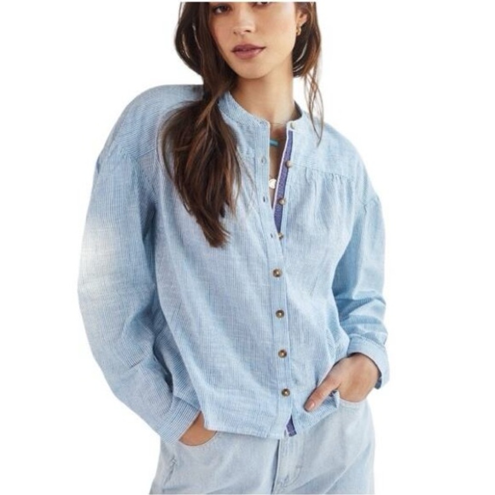 Anthropologie Pilcro Cotton Peasant Blouse